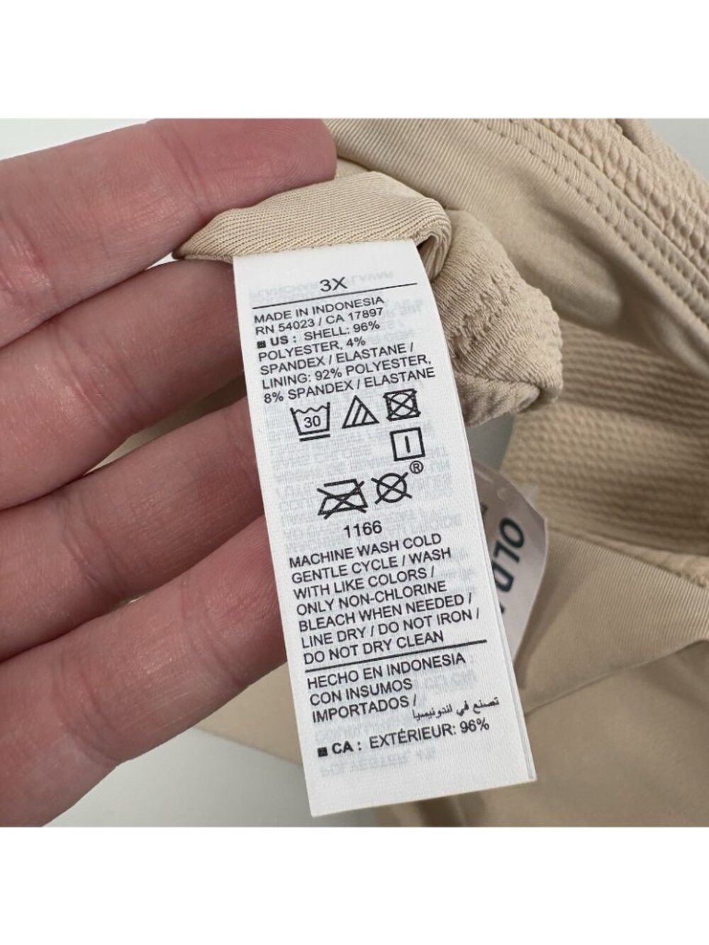 Old Navy Women 3X Textured Tan High-Waisted French-Cut Bikini Swim Bottoms NWT - Picture 7 of 8